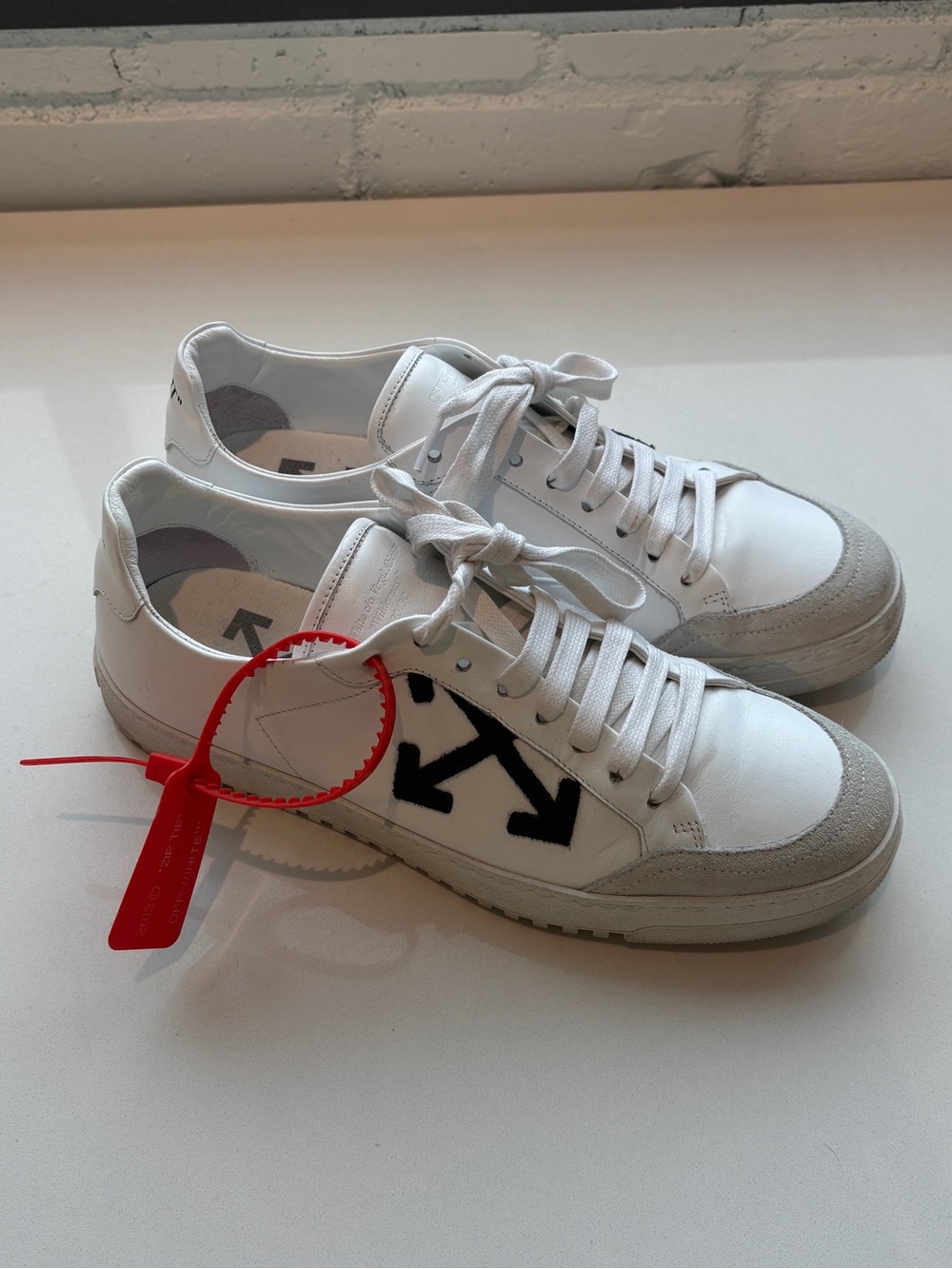 OFF-WHITE Women’s White Low Top “Zip Tie” Sneaker